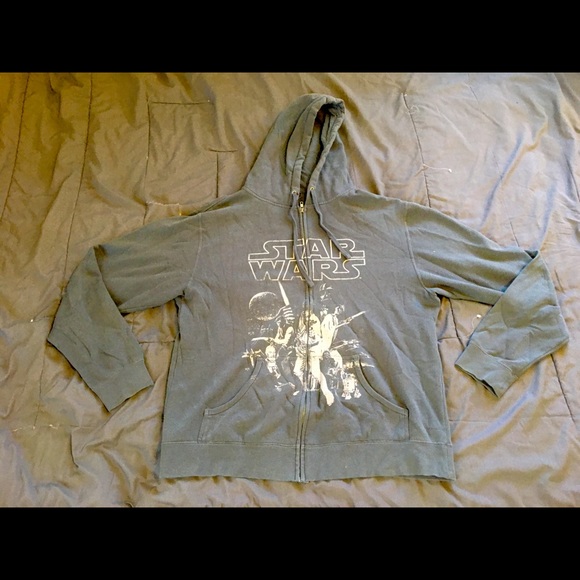 Cool Star Wars Gray Hoodie/Sweatshirt - Picture 1 of 8